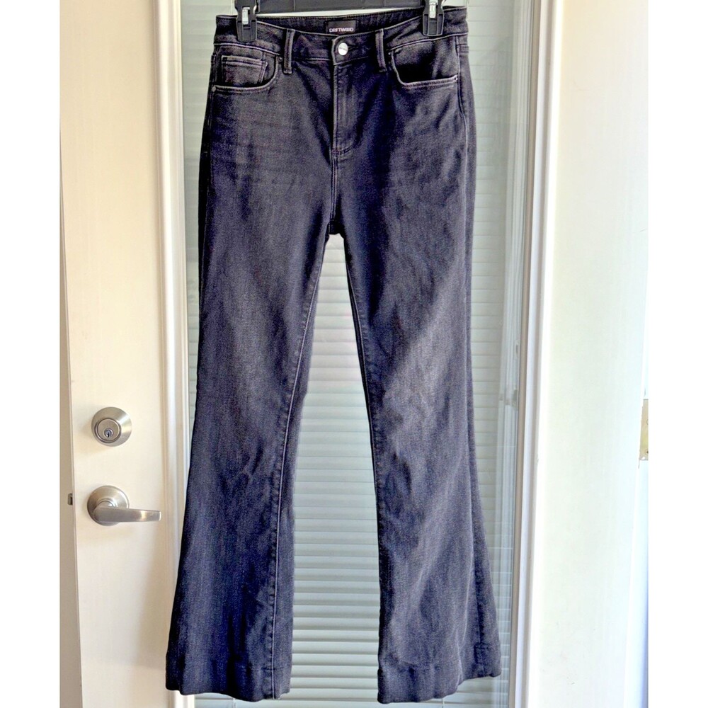 Driftwood Wyatt Jeans Women’s Size 27 x 30 Black Fade Denim Bootcut Fit Stretch